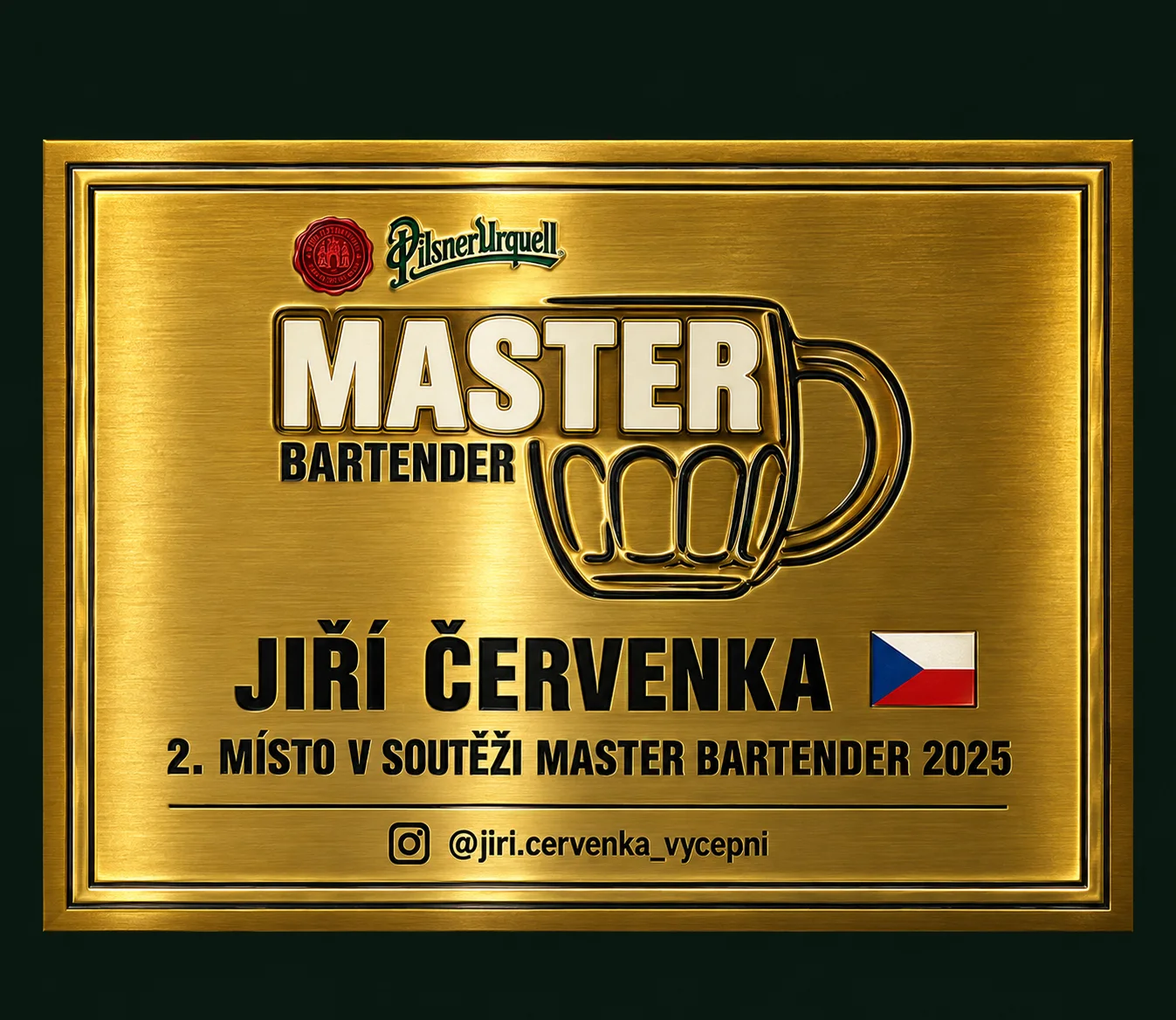 Master Bartender – Jiří Červenka, second place 2025